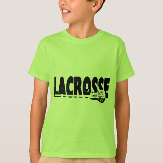 Lacrosse Stick Black en White T-shirt (Voorkant)
