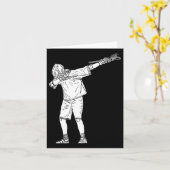 Lacrosse Stick Boy Dabbing Youth Dab Dance Kaart (Gele Bloem)