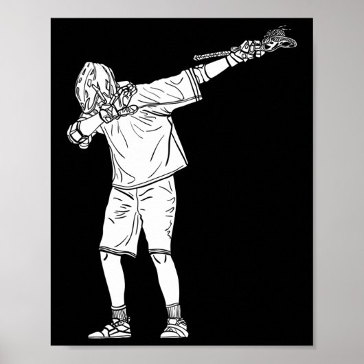 Lacrosse Stick Boy Dabbing Youth Dab Dance Poster (Voorkant)