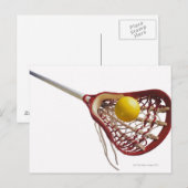 Lacrosse stick en bal briefkaart (Voorkant / Achterkant)