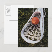 Lacrosse Stick en Ball Briefkaart (Voorkant / Achterkant)