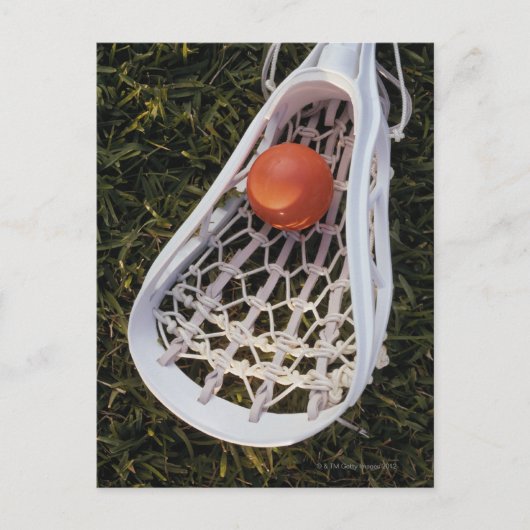 Lacrosse Stick en Ball Briefkaart (Voorkant)