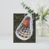 Lacrosse Stick en Ball Briefkaart (Staand voorkant)