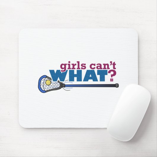 Lacrosse Stick in Blue Muismat (Met muis)