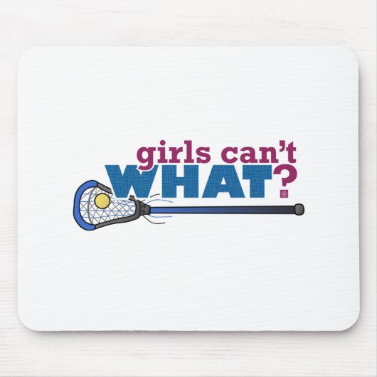 Lacrosse Stick in Blue Muismat (Voorkant)