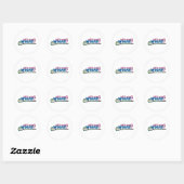 Lacrosse Stick in Green Ronde Sticker (Vel)