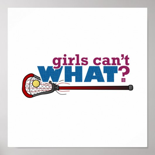 Lacrosse Stick in Red Poster (Voorkant)