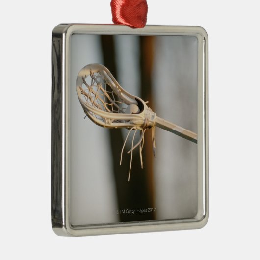 Lacrosse Stick Metalen Ornament (Rechts)