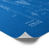 Lacrosse-stick Patent - Blauwdruk Poster (Hoek)