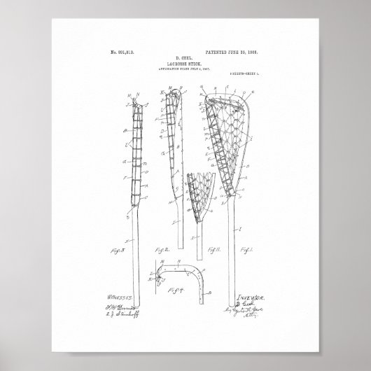 Lacrosse-stick patent poster (Voorkant)