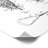Lacrosse Stick Patent Poster (Hoek)