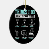 Lacrosse Stick Player LAX Sports Game Funny Keramisch Ornament (Rechts)