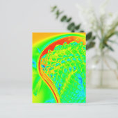 Lacrosse Stick Sport Kleurrijke Tiener Foto Kunst Briefkaart (Staand voorkant)