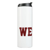 Lacrosse Sticks Aangepaste speler NAAM Team kleure Thermosbeker (Gedraaid links)