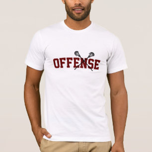 Lacrosse Sticks Aanval Speler Team Grit Kleuren T-shirt