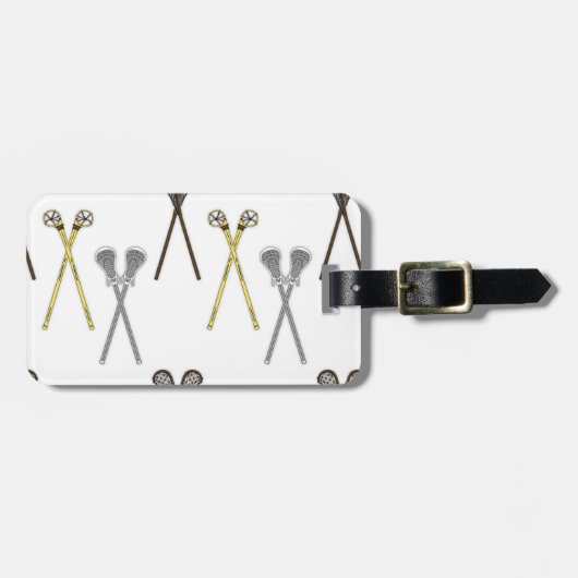 Lacrosse Sticks Bagagelabel (Voorkant horizontaal)