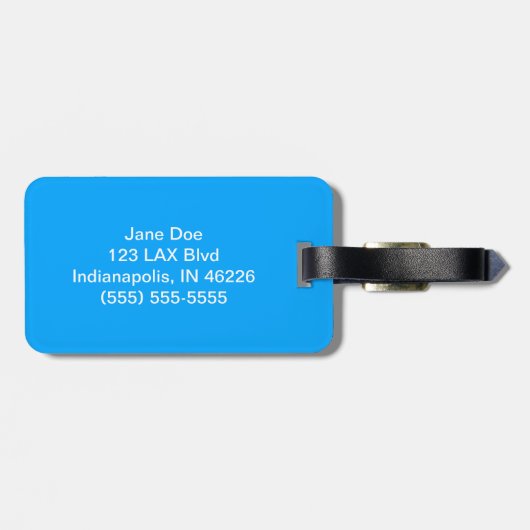 Lacrosse Sticks Bagagelabel Blue (Achterkant horizontaal)