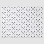 Lacrosse Sticks Balls Sports Black White Gift Wrap Tissuepapier (Voorkant)