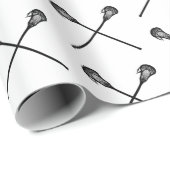 Lacrosse Sticks Balls Sports Black White kinder pl Cadeaupapier (Rol Hoek)