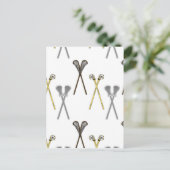 Lacrosse Sticks Briefkaart (Staand voorkant)