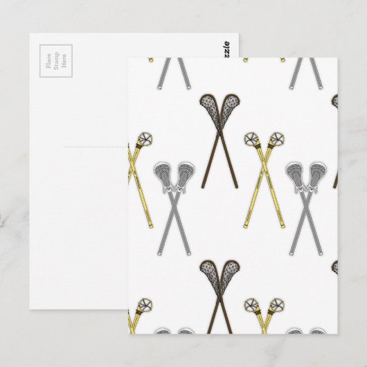 Lacrosse Sticks Briefkaart (Voorkant / Achterkant)