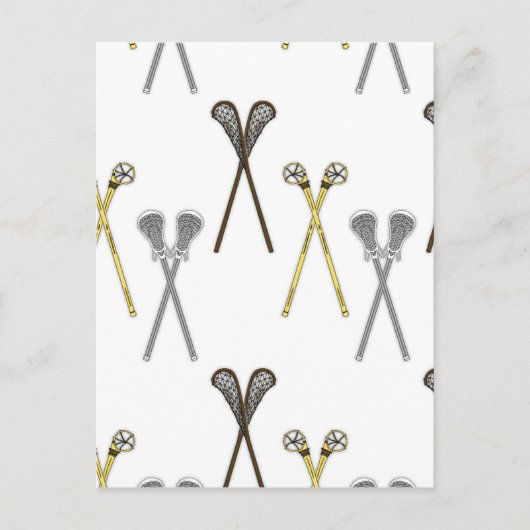 Lacrosse Sticks Briefkaart (Voorkant)