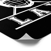 Lacrosse Sticks Embleem voor LAX-spelers Poster (Hoek)