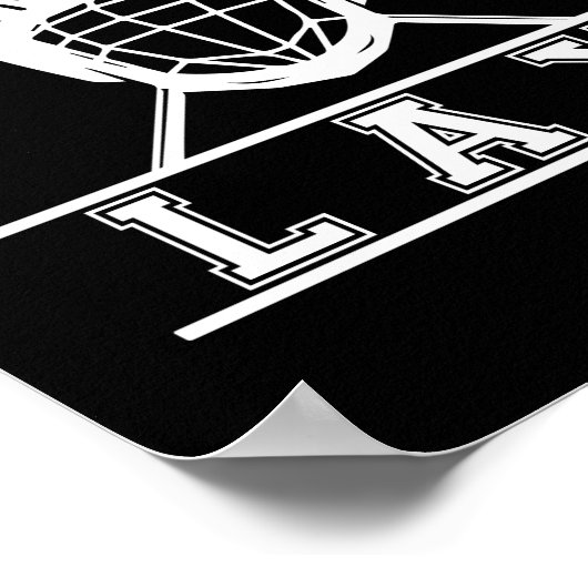 Lacrosse Sticks Embleem voor LAX-spelers Poster (Hoek)