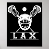 Lacrosse Sticks Embleem voor LAX-spelers Poster (Voorkant)