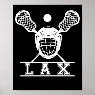 Lacrosse Sticks Embleem voor LAX-spelers Poster