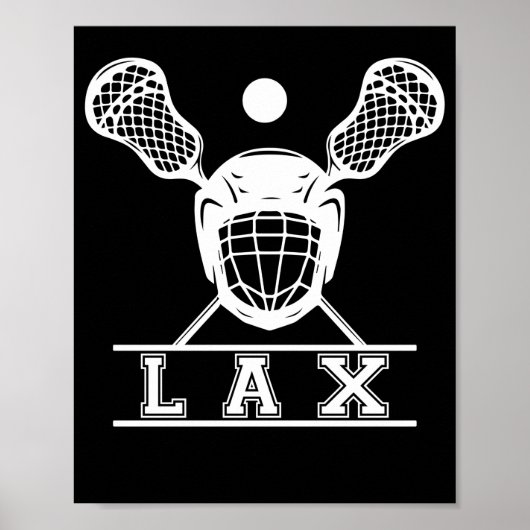 Lacrosse Sticks Embleem voor LAX-spelers Poster (Voorkant)