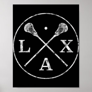 Lacrosse Sticks Emblem I T-shirt voor LAX-spelers  Poster