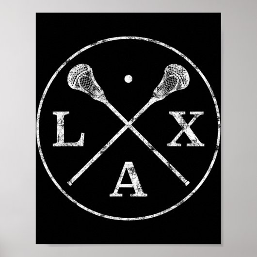 Lacrosse Sticks Emblem I T-shirt voor LAX-spelers  Poster (Voorkant)