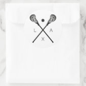Lacrosse Sticks en Bal Ronde Sticker (Tas)