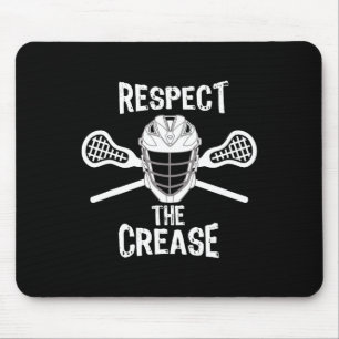 Lacrosse Sticks en Helm Respect voor de Crease Boy Muismat