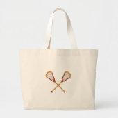 Lacrosse Sticks Grote Tote Bag (Voorkant)