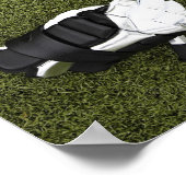 Lacrosse sticks, handschoenen, ballen en sporthelm poster (Hoek)