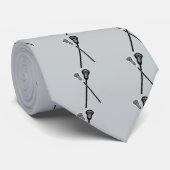 Lacrosse Sticks in zwart-wit Stropdas (Opgerold)