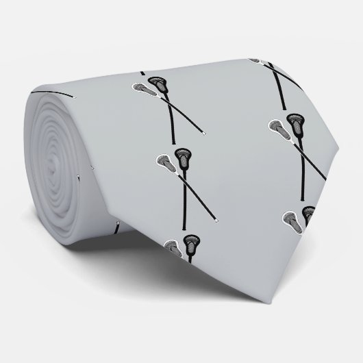 Lacrosse Sticks in zwart-wit Stropdas (Opgerold)