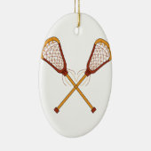 Lacrosse Sticks Keramisch Ornament (Rechts)