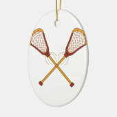 Lacrosse Sticks Keramisch Ornament (Links)