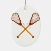 Lacrosse Sticks Keramisch Ornament (Voorkant)