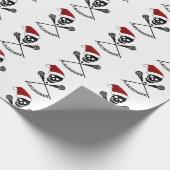 Lacrosse Sticks Kerstmis Cadeaupapier (Hoek)