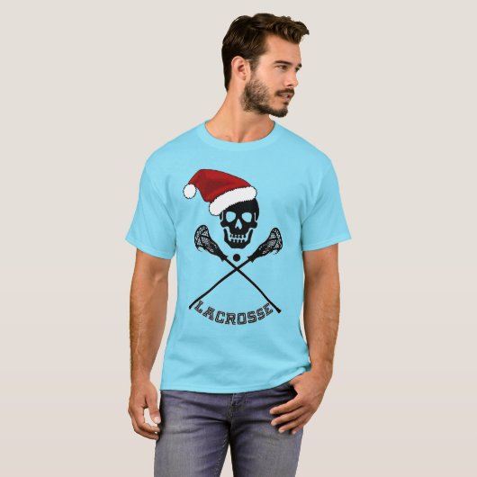 Lacrosse Sticks Kerstmis T-shirt (Voorkant volledig)