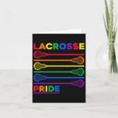 Lacrosse Sticks LGBTQ Regenboog Kleur Gay Pride Mo Kaart (Voorkant)