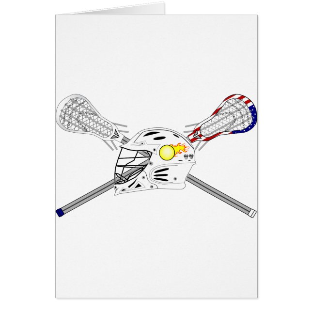 Lacrosse sticks met helm (Voorkant)