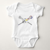 Lacrosse sticks met helm romper (Voorkant)