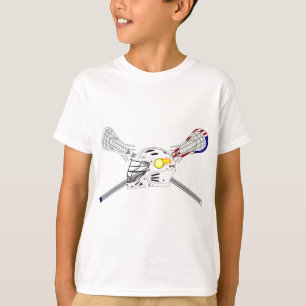 Lacrosse sticks met helm t-shirt
