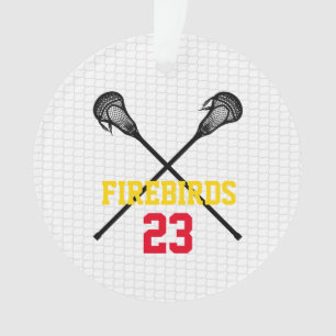 Lacrosse Sticks Net Team Name Player Number Photo Ornament