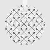 Lacrosse Sticks Patroonnaam Net Goal Sportband Ornament (achterkant)